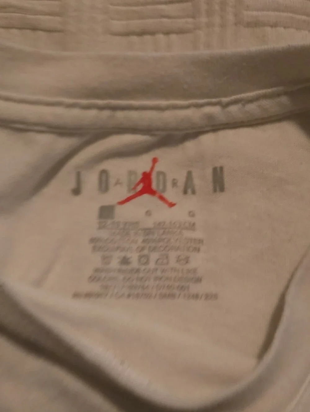 Jordan White Short Sleeve Tee with Green Jumpman Script